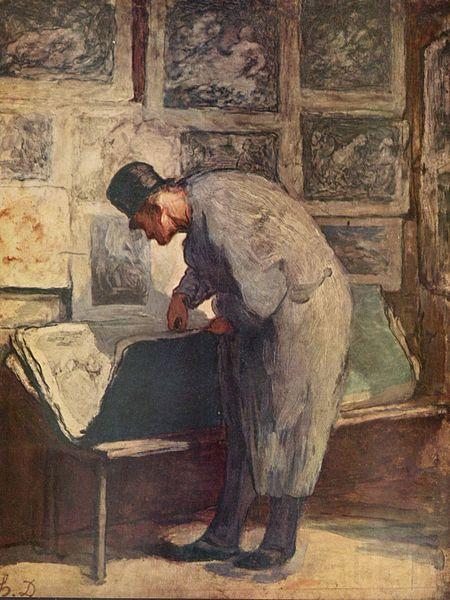 Honore  Daumier Der Kupferstich-Liebhaber France oil painting art